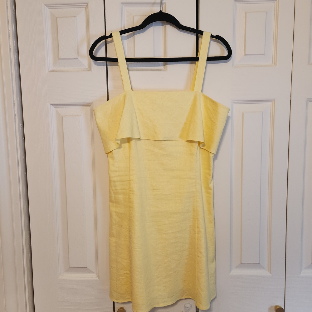 Yellow Strapless Dress